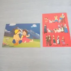 アルプスの少女ハイジ メッセージカード ポストカード 44枚セット アルプスの少女ハイジ メッセージカード ポストカード 44枚