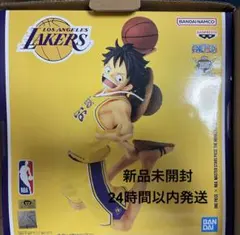 NBAコラボ ワンピース ルフィ フィギュア Lakers ONE PIECE×NBA、ロサンゼルス・レイカーズver.のルフィがS.H.Figuarts