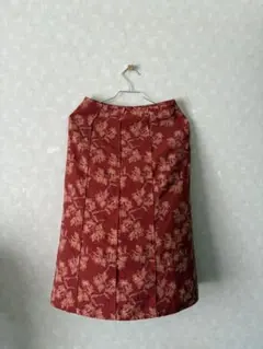 ヴィンテージ ofuon タイトスカート 花柄 レッドのサムネイル