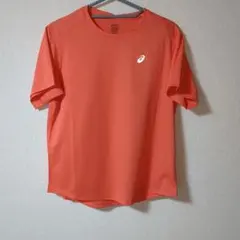 asics ランニングウェア 半袖 Tシャツ オレンジ レディースMのサムネイル