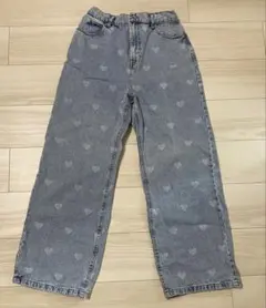 ハート柄デニムパンツ インディゴのサムネイル