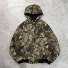 希少サイズ■カーハート【M】 00s アクティブジャケット パーカーリアルツリー