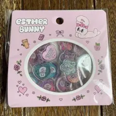 ESTHER BUNNY エスターバニーシール おはじき風シール ピンク