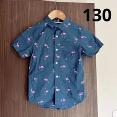 Cat&Jack キャットアンドジャック　ピンクフラミンゴ　半袖　シャツ　130