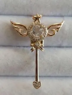 ★未使用品★水晶　ペンダントトップ　ピンクゴールド　天然石