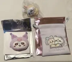 モモンガ3点セット（クロミヘアクリップ、ミニ巾着、ソフビフィギュア）