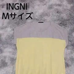 INGNI イング ニットベスト バイカラー Mサイズ クルーネック