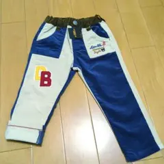新品　ミキハウス　ダブルB パッチワークデザインパンツ　コーデュロイ