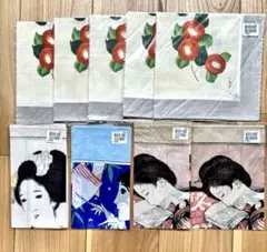 竹久夢二　ハンカチ6枚セット　椿　美人画