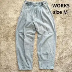 .WORKS ワークス　デニムバレル　デニムパンツ　大きめ　ワイド　M