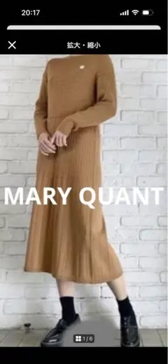 MARY QUANT ニットワンピース M オリーブグリーン