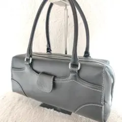 【極美品】銀座かねまつ・ハンドバッグ・ボストンバッグ・シボ革
