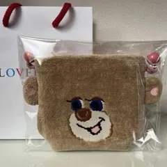 ラブラリーフェイラー モフモフネコチャン巾着ベージュ - メルカリ