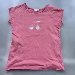 Bonpoint チェリー刺繍 Tシャツ ピンク サイズ8 120のサムネイル