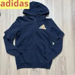 adidas ネイビー フルジップパーカーのサムネイル