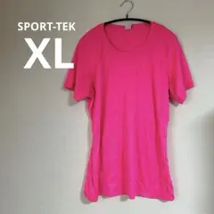 SPORT-TEK 【XL 】ネオンピンク Tシャツ　ランニング　スポーツ　派手