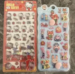 ハローキティ&ズートピア シール2セット