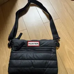 HUNTER キルティングショルダーバッグ ブラック