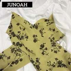 タグ付きJUNOAH ブラウス 柄クロス リボンのサムネイル