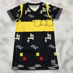 エイサー リボン柄 Tシャツ 150cm 黒/黄色