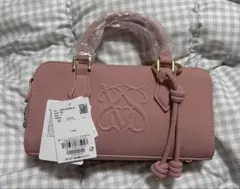 VIS ロゴスエード ミニボストンバッグ ピンク 新品未使用 タグ付き