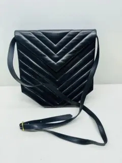 【希少モデル】イヴサンローラン レザー ショルダーバッグ 黒