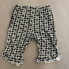 95サイズ チェック柄 フリル付きハーフパンツ
