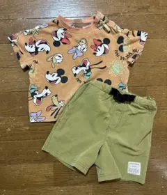 ミッキー Tシャツ　ショートパンツ　セット 90cm バースデイ　しまむら