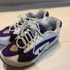 Nike エアクッション スニーカー ホワイト/パープル