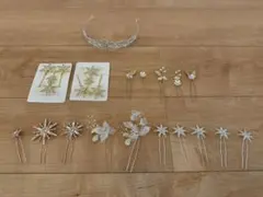 【前撮り・結婚式】ティアラ、ヘアピン等アイテムセット