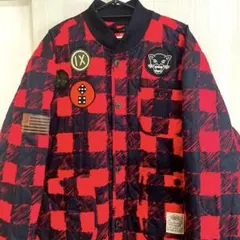 ⚠️大幅特別限定価格中です⚠️❤️2XLチェック柄パッチ付きジャケット❤️