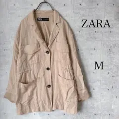 ZARA ジャケット ベージュ 大きめ ゆったり M