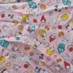 サンリオ/キャラMIX　オックス生地/英単語：112×50cm/2022年製P