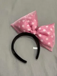 ディズニー　ミニーマウス 水玉リボンカチューシャ