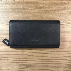 【匿名発送】サンローラン 長財布 ロゴ刻印 YSL カサンドラ レザー ブラック