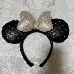 Disney パール　キルティング　スパンコール　黒