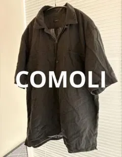 COMOLI コモリ　ベタシャン　オープンカラーシャツ　サイズ2 ブラックのサムネイル