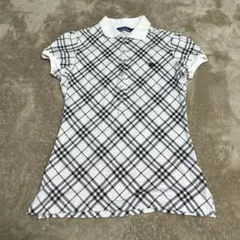 バーバリーブルーレーベル　ノバチェックポロシャツ　38