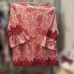 アンドラブ❤️花柄レース七分袖チュニック3L美品気まぐれお値下げ