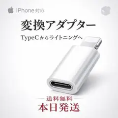 ⭕️タイプⅭ→ライトニング 変換アダプター白 typeⅭ iPhone充電