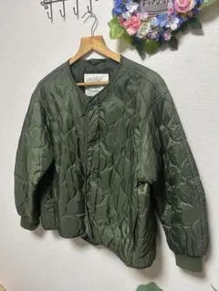 studio CLIP オリーブグリーン カーキ キルティングジャケットLサイズ
