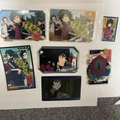 鬼滅の刃 冨岡義勇 ステッカー・カードセット　7枚