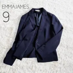 【美品】テーラードジャケット ネイビー紺 9号M レディース／EMMAJAMES