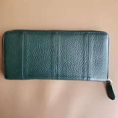 ダークグリーン レザー 長財布