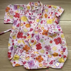 カラフル花柄コットン甚平 ~95cm