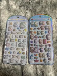 Cinnamoroll & Doraemon コットンパフィーシール