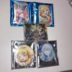 プロセカ 鏡音リン 鏡音レン 巡音ルカ 初音ミク 缶バッジ 5点まとめ売り