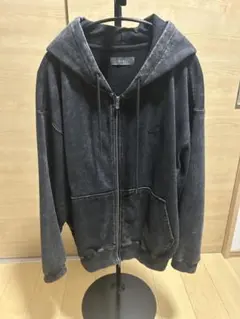 【CLEL】ヘビーウェイト ロゴ刺繍フルジップパーカー