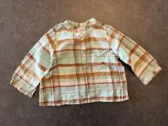 bonpoint チェック柄長袖シャツ 6ヶ月