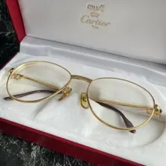 オールド カルティエ cモチーフ メガネ リムレス ツーポイント y2k 度